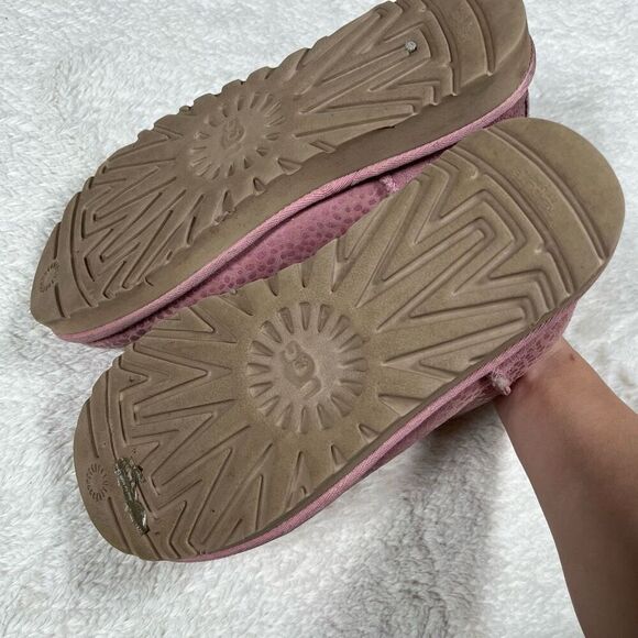 UGG Classic Ankle Boots Mini Sparkle Spots Dusty Orchid Suede Sheepskin - Picture 4 of 5